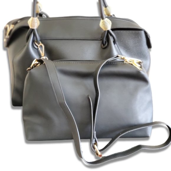 INZI LARGE TOTE BLACK HANDBAG - Picture 5 of 9